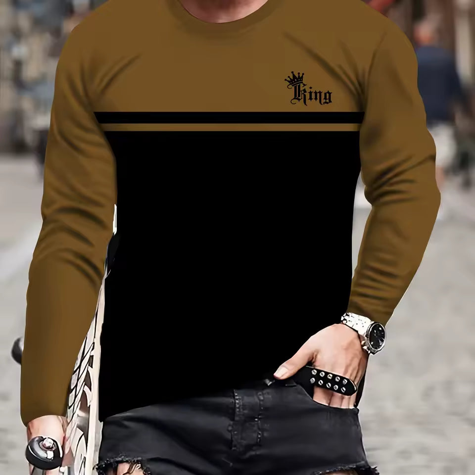 Camiseta xadrez de manga longa