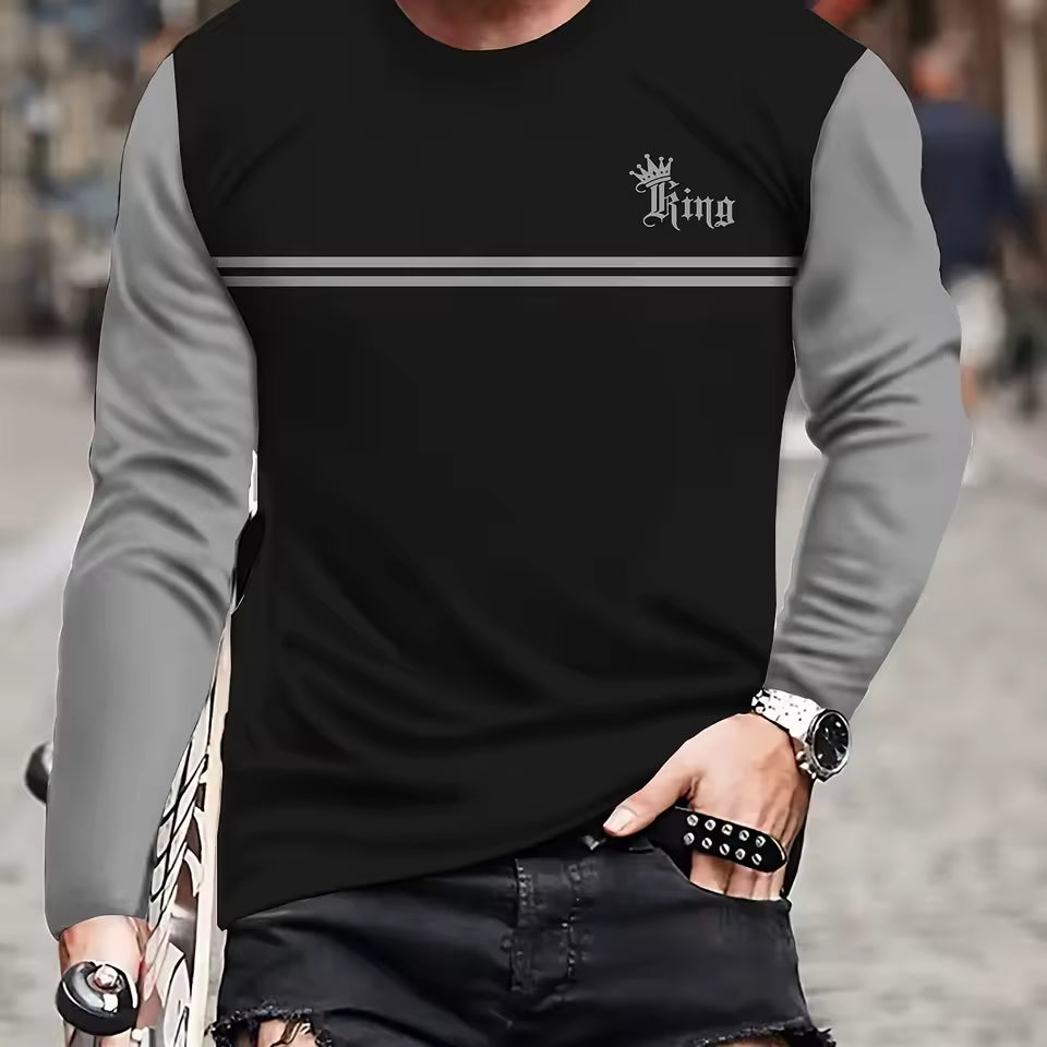 Camiseta xadrez de manga longa